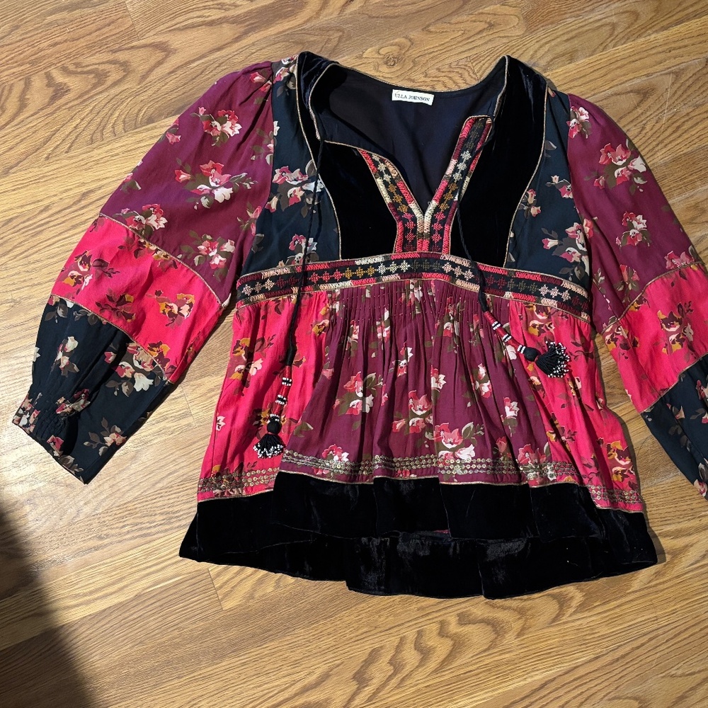 Ulla Johnson Floral Print Blouse Size Small/4